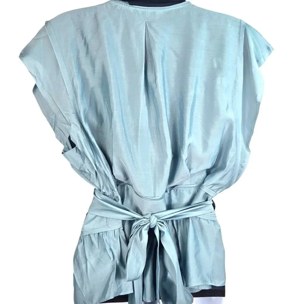 Joie Ashlene Cap Sleeve Wrap Top in Citadel Size 1X 16W Silk Blend NWT - Picture 3 of 7